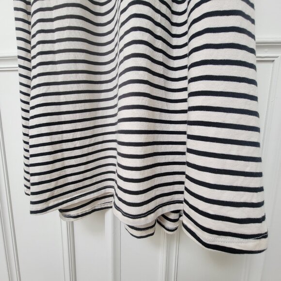 H&M Mama Calf Length Cotton Maternity Dress in Black & White Stripes XS - Picture 10 of 14